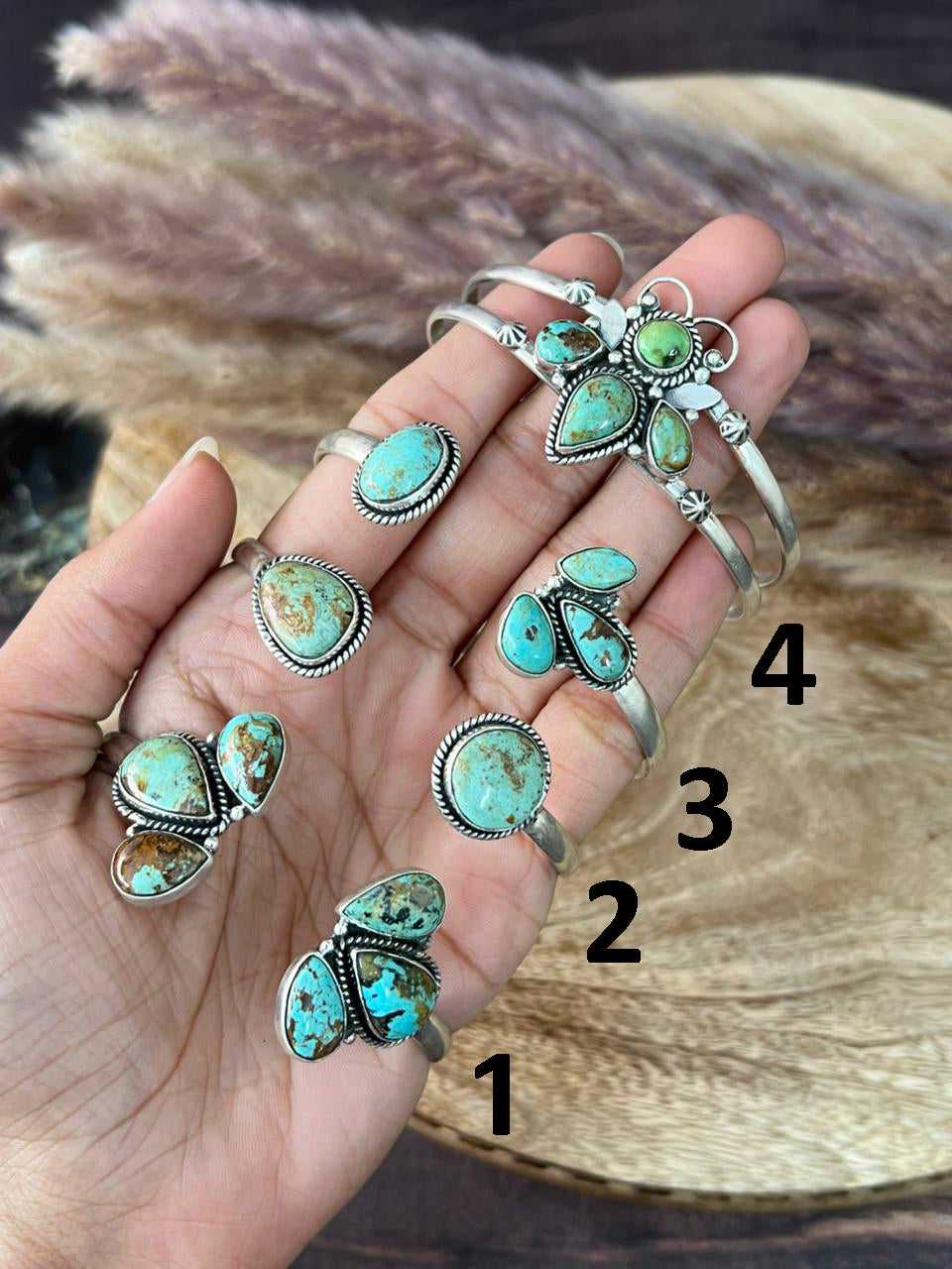 Handmade Sterling Silver Baja Turquoise Collection: Cuff Bracelet "Signed Nizhoni"