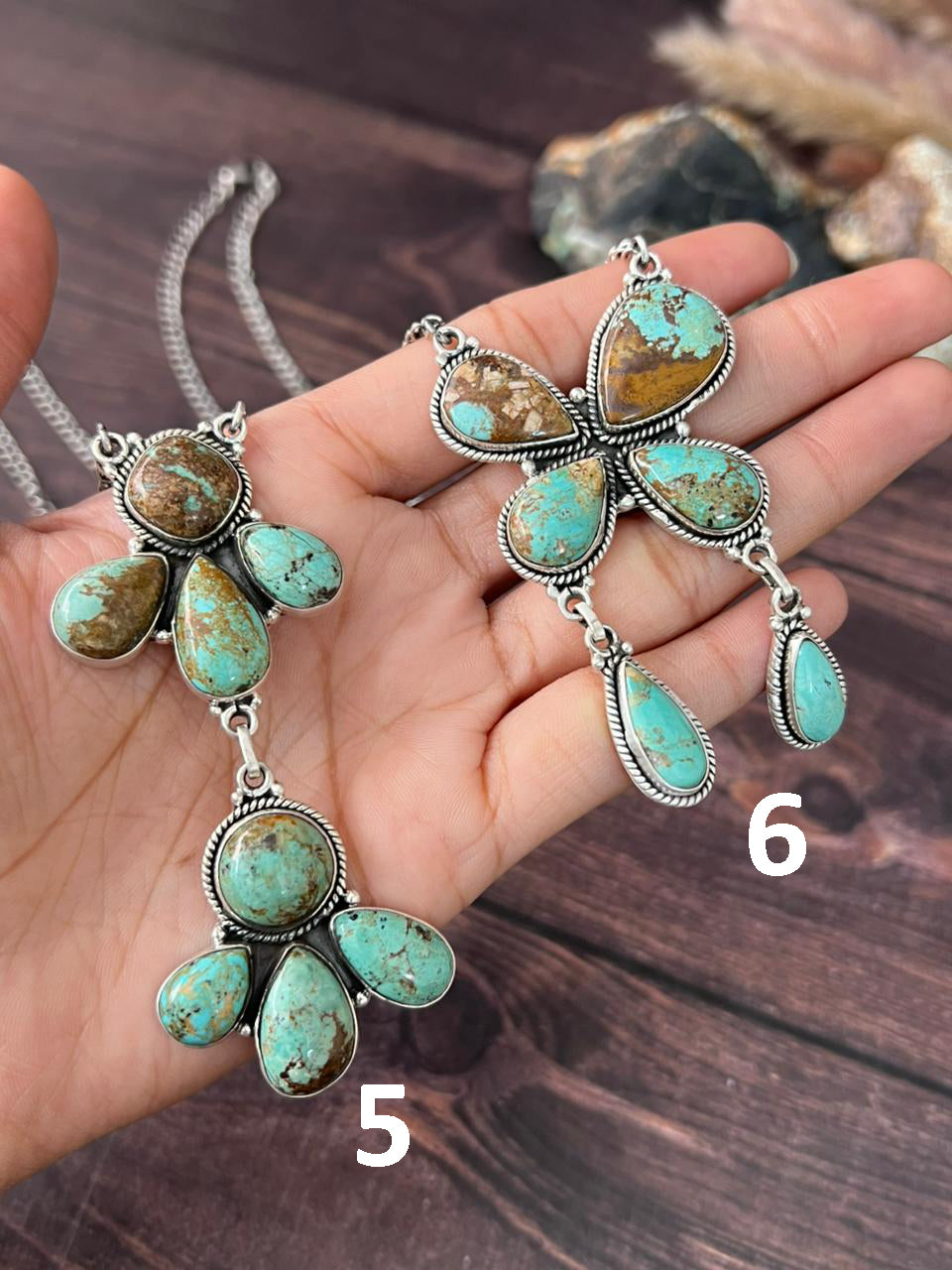 Handmade Sterling Silver Baja Turquoise Collection: Necklace "Signed Nizhoni"