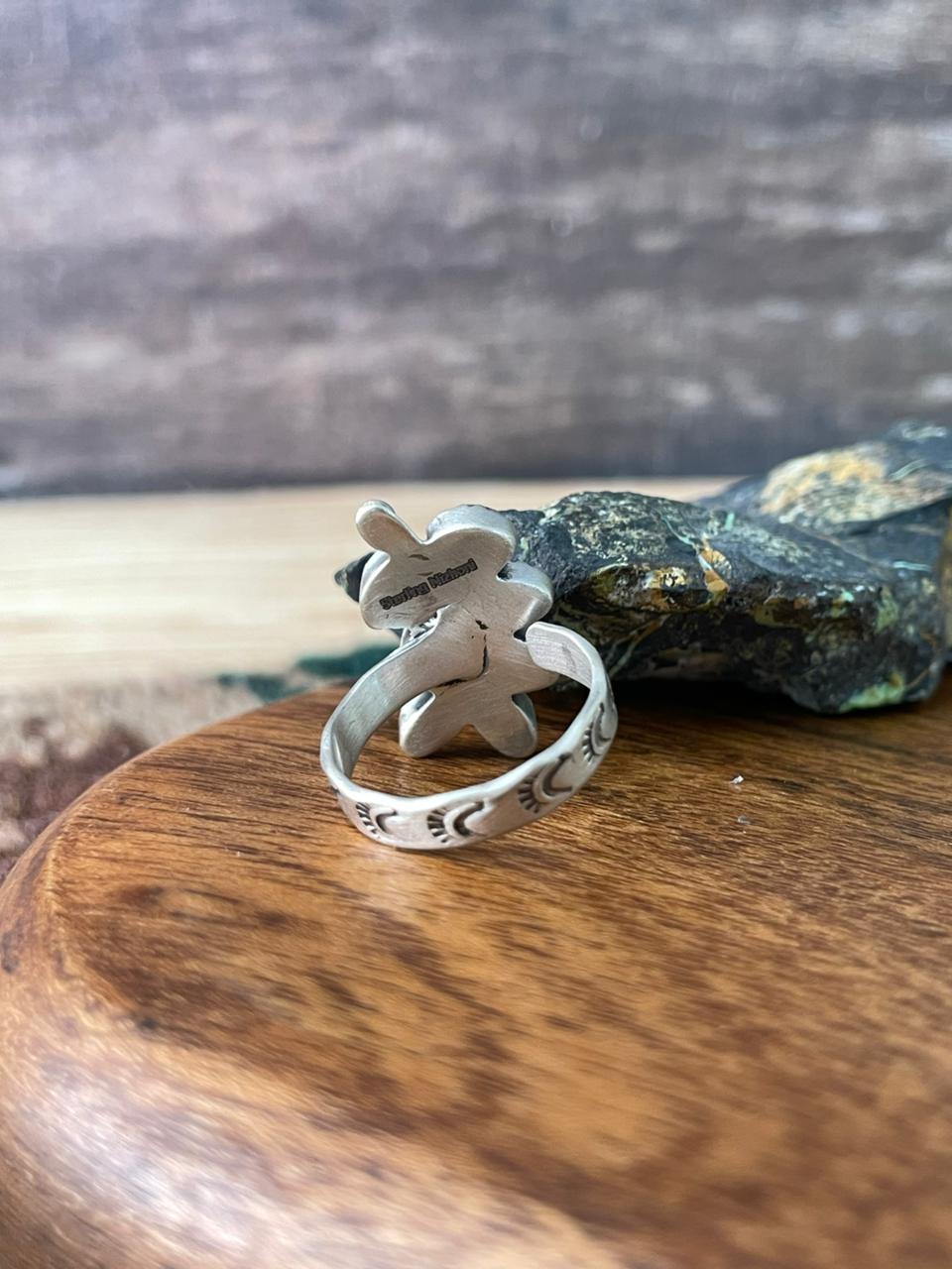 Handmade Sterling Silver Cotton Candy Adjustable Ring "Signed Nizhoni"