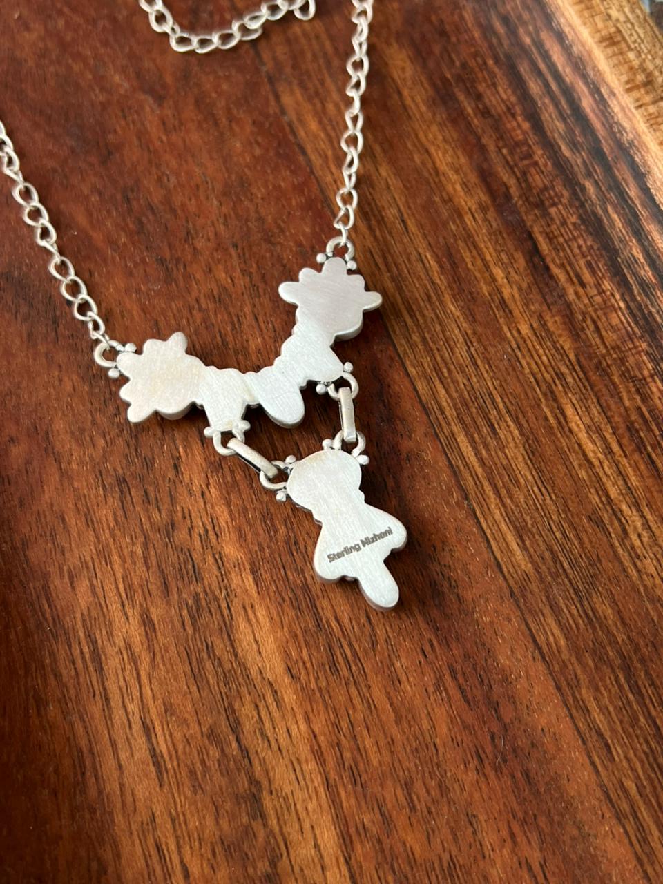 Handmade Sterling Silver Cotton Candy Necklace "Signed Nizhoni"