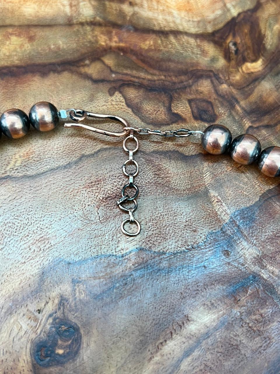 Handmade Nizhoni Copper Kingman Turquoise Beads Necklace