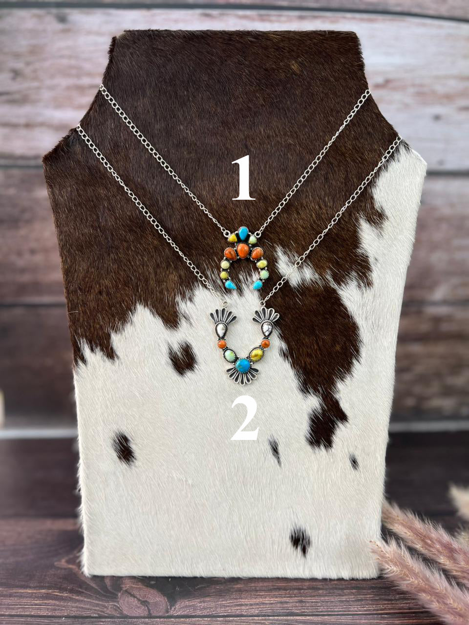 Handmade Sterling Silver Multi Stone Collection: Palomino with Orange Mojave, Wildhorse Magnesite and Arizona Blue Turquoise Necklace "Signed Nizhoni"
