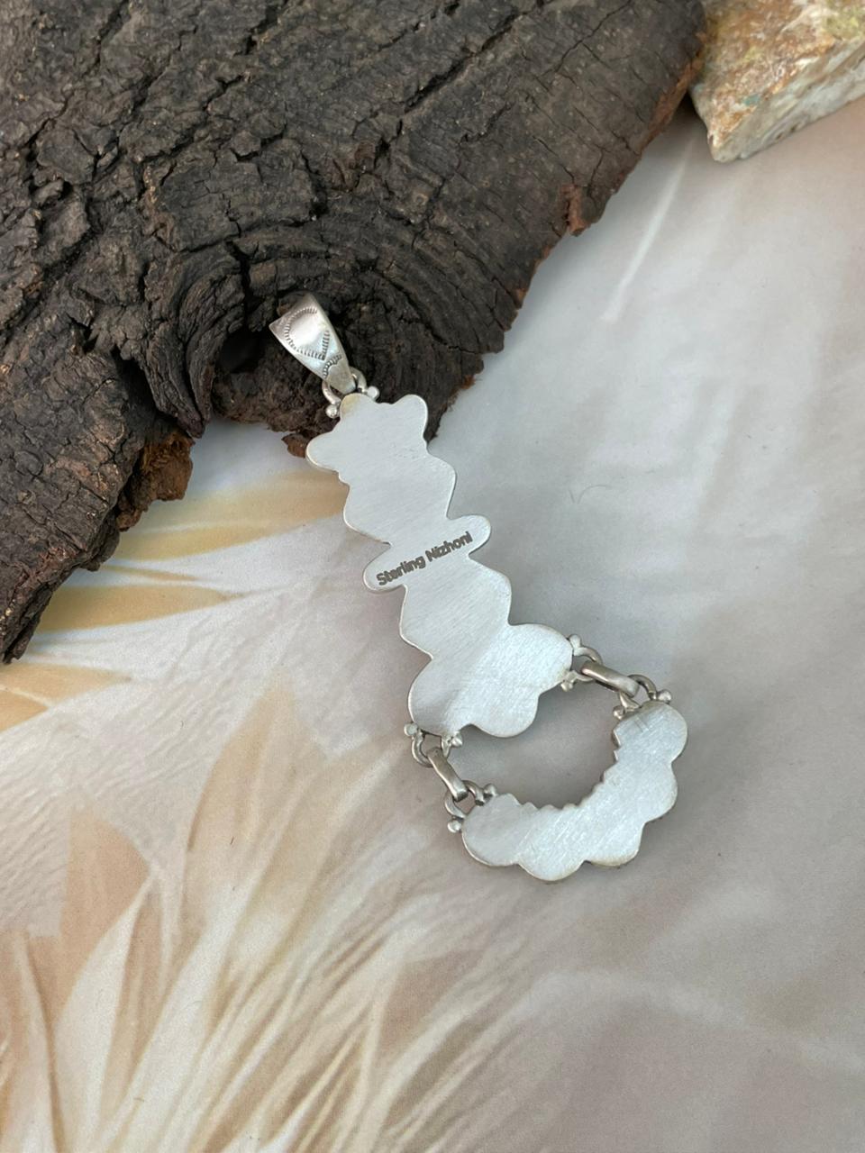 Handmade Sterling Silver Cotton Candy Pendant "Signed Nizhoni"