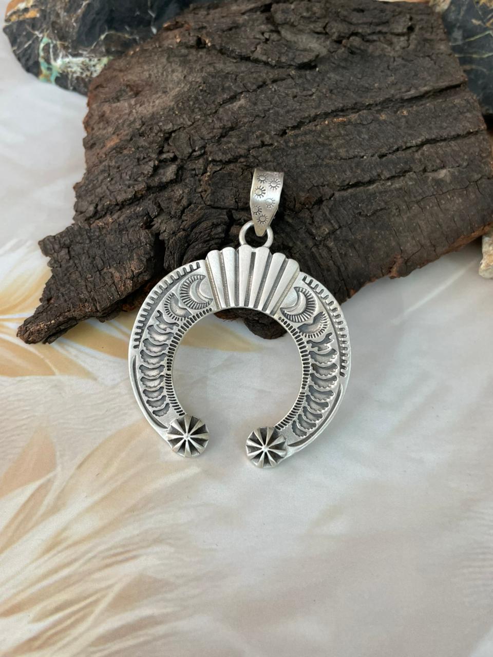Handmade Sterling Silver Naja Pendant "Signed Nizhoni"
