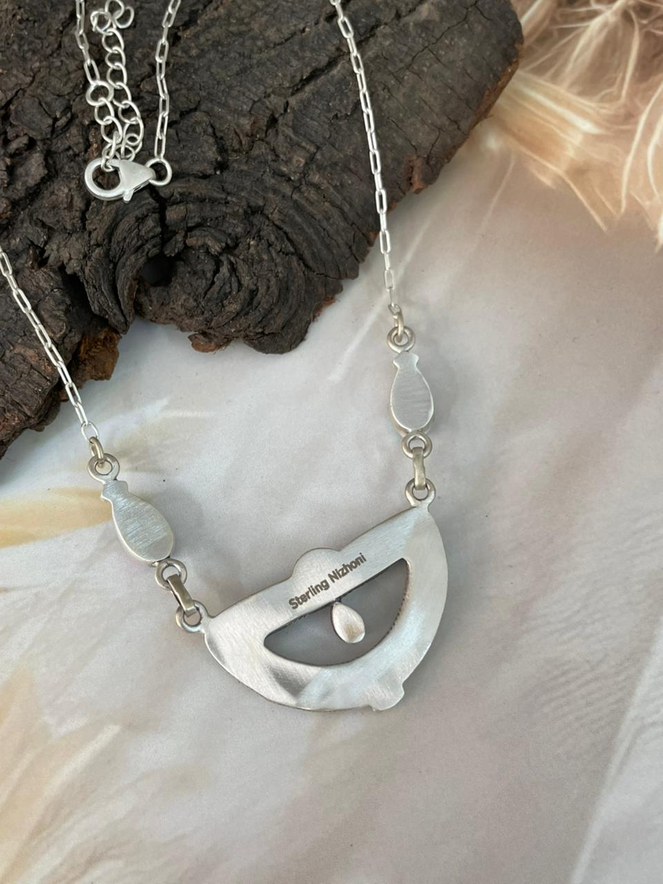 Handmade Sterling Silver Cotton Candy Necklace "Signed Nizhoni"