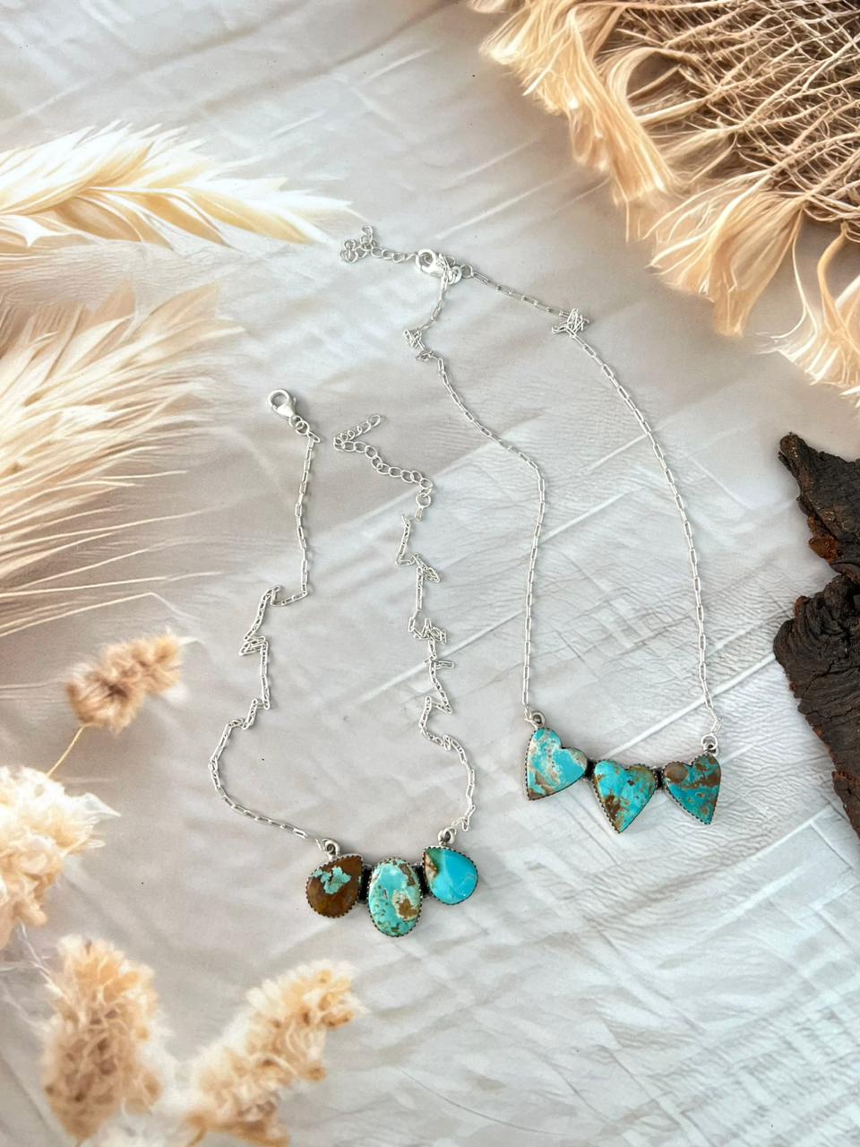 Handmade Sterling Silver Royston Turquoise Necklace "Signed Nizhoni"