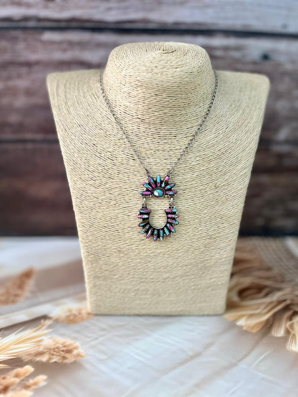 Handmade Sterling Silver Cotton Candy Necklace "Signed Nizhoni"