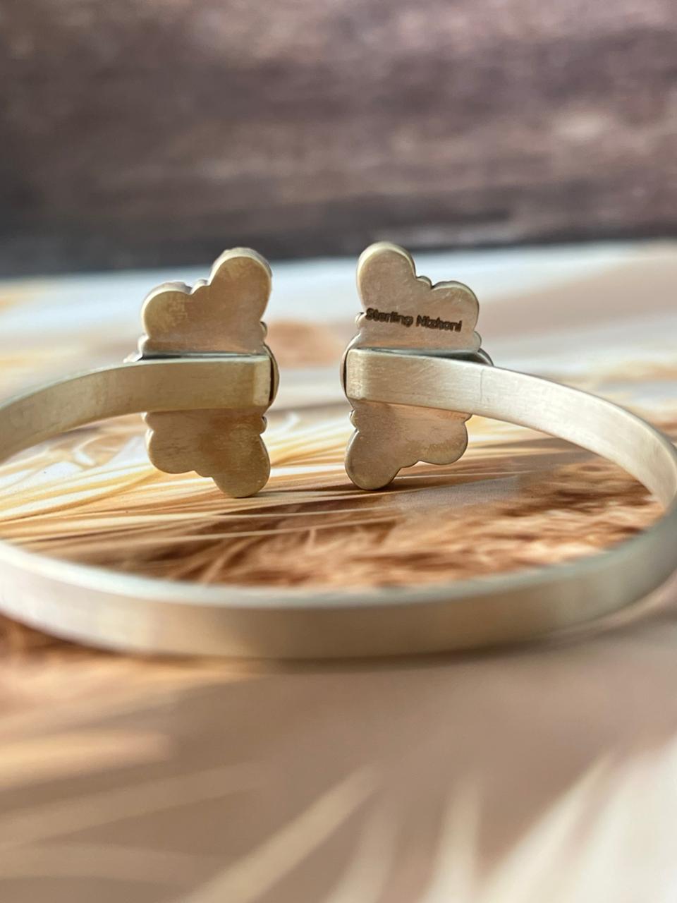 Handmade Sterling Silver Cotton Candy Cuff Bracelet "Signed Nizhoni"