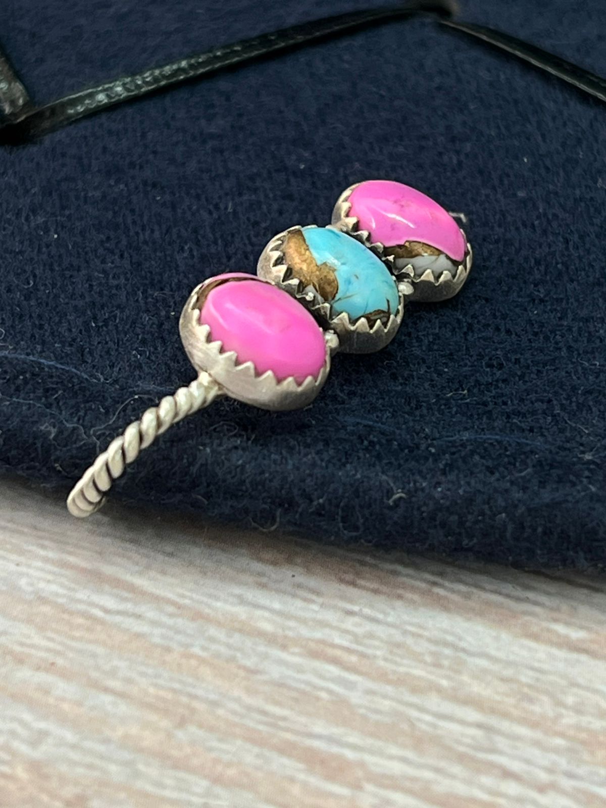 Handmade Sterling Silver Cotton Candy Hat Pin "Signed Nizhoni"