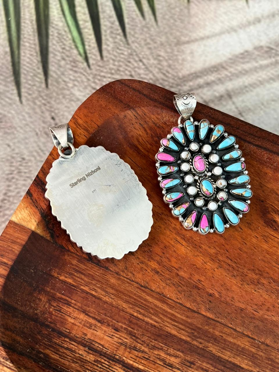 Handmade Sterling Silver Cotton Candy Pendant "Signed Nizhoni"