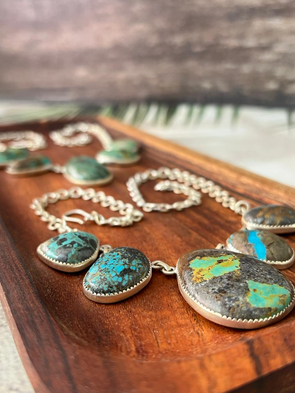 Handmade Sterling Silver Royston Turquoise Collection: Necklace "Signed Nizhoni"