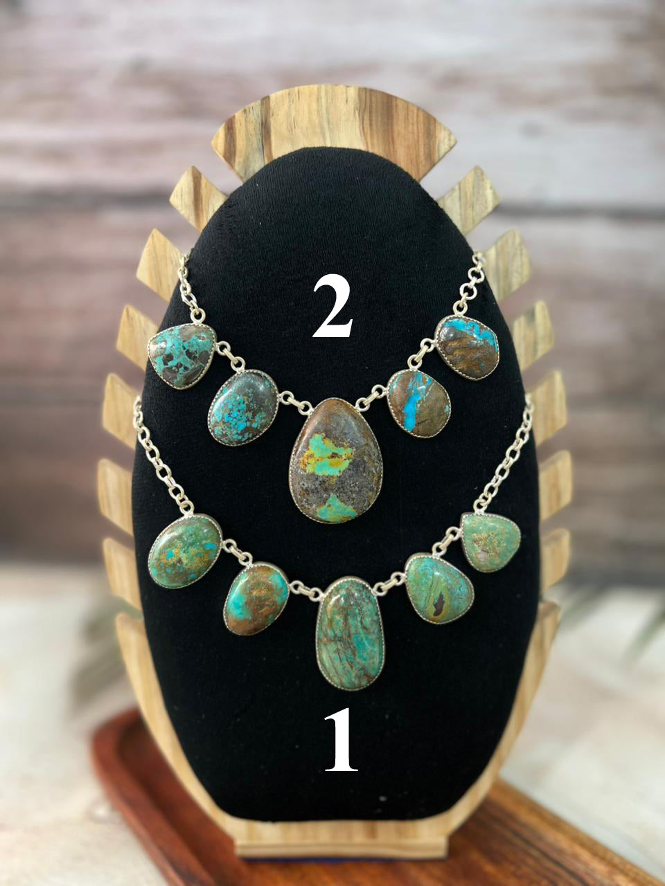 Handmade Sterling Silver Royston Turquoise Collection: Necklace "Signed Nizhoni"