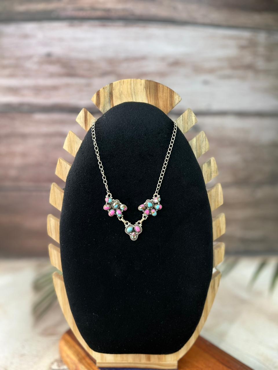 Handmade Sterling Silver Cotton Candy Necklace "Signed Nizhoni"