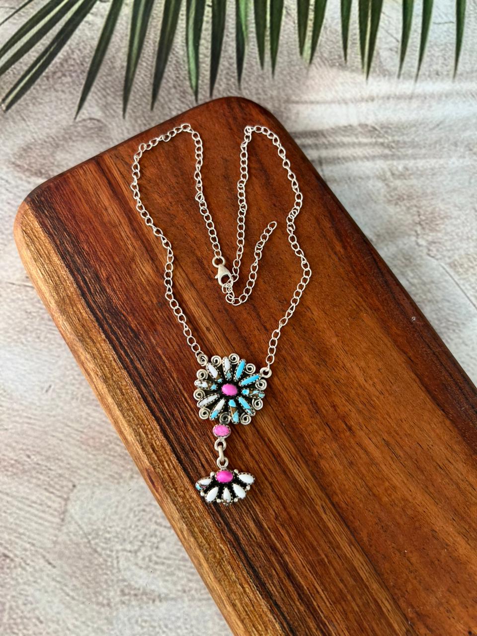 Handmade Sterling Silver Cotton Candy Necklace "Signed Nizhoni"