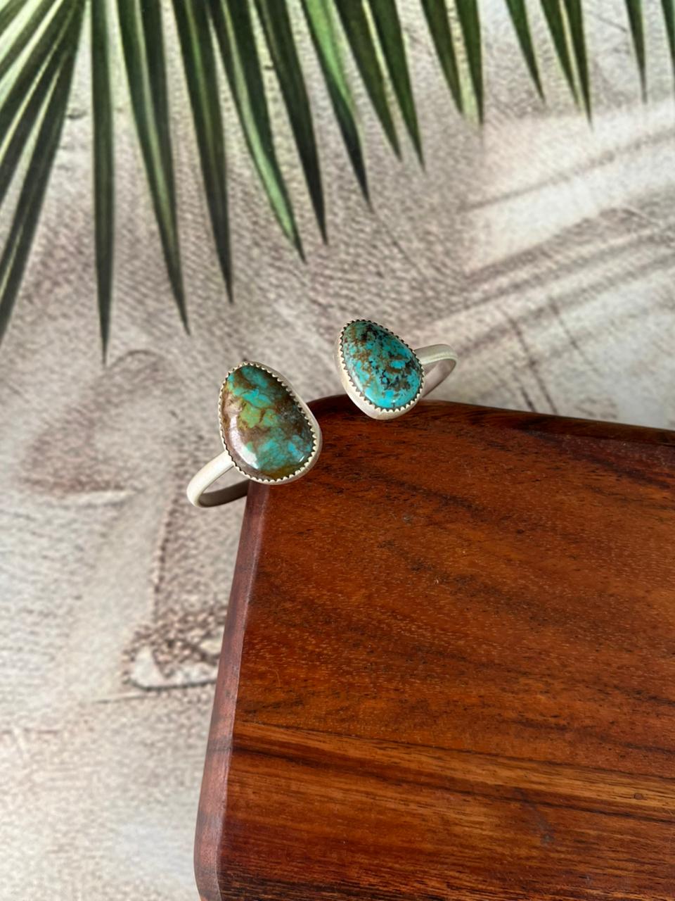 Handmade Sterling Silver Royston Turquoise Collection: Cuff Bracelet "Signed Nizhoni"