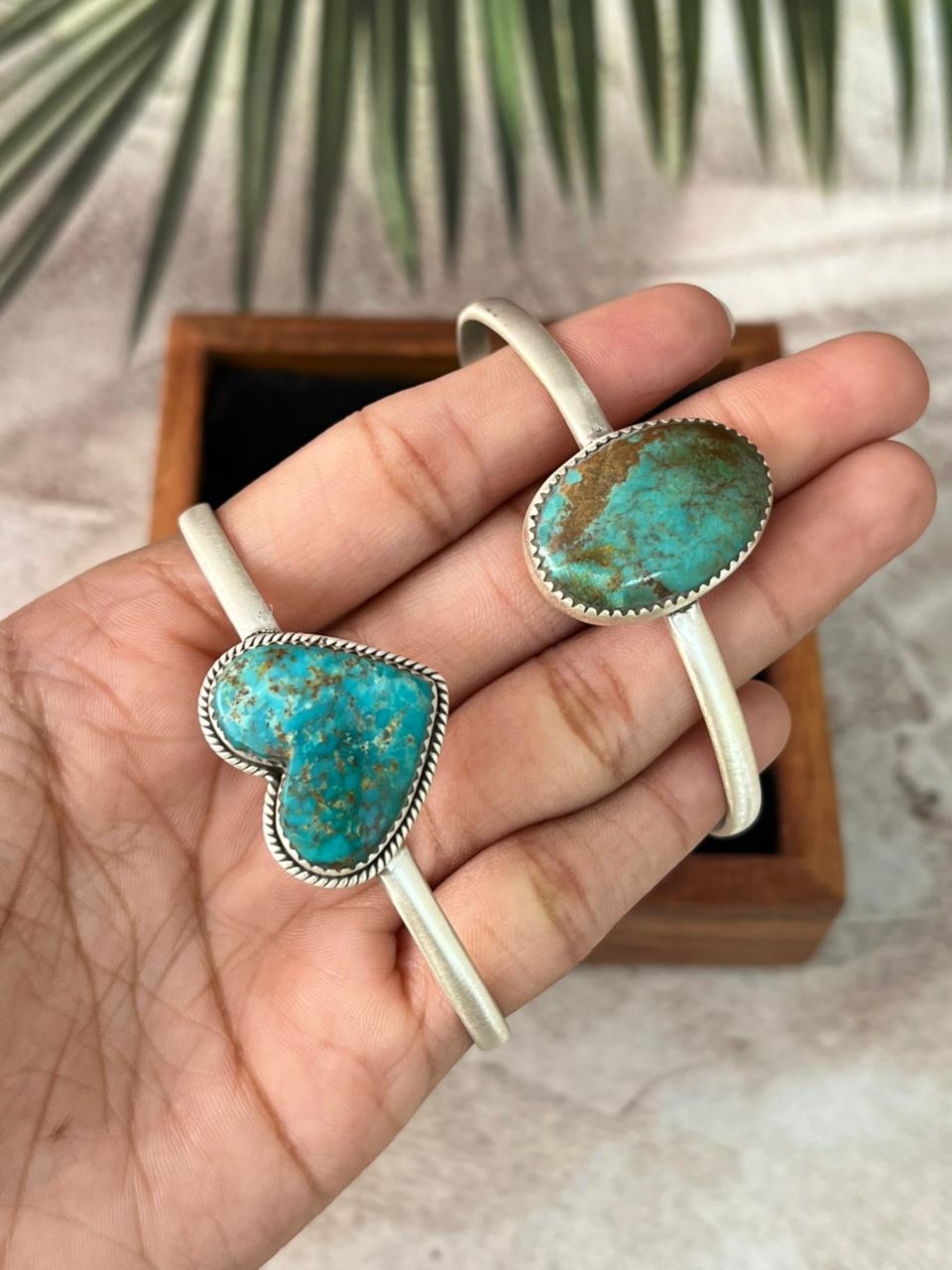 Handmade Sterling Silver Royston Turquoise Collection: Cuff Bracelet "Signed Nizhoni"