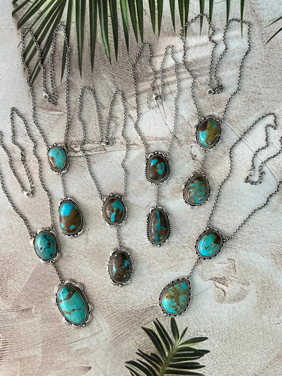 Handmade Sterling Silver Royston Turquoise Collection: Necklace "Signed Nizhoni"