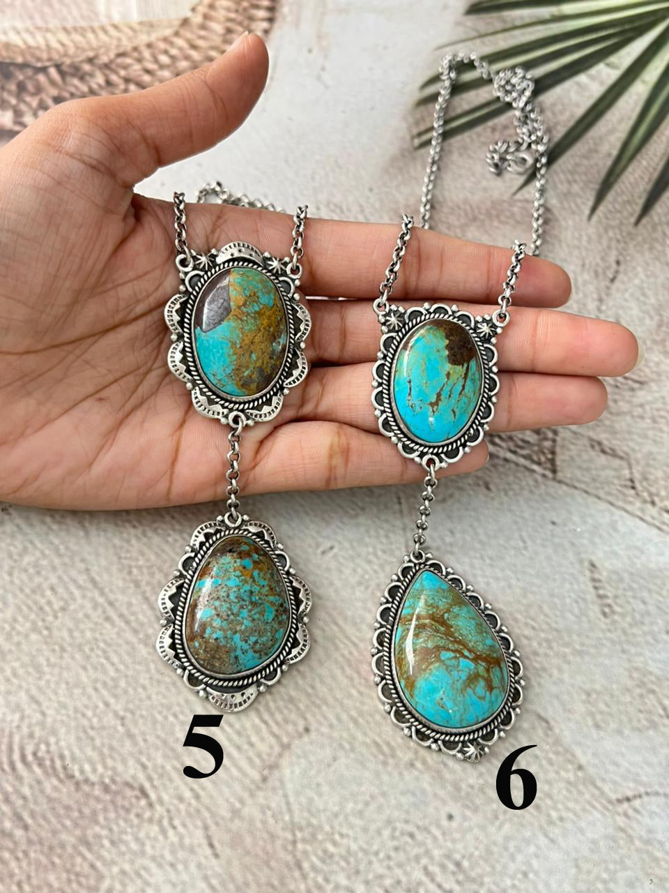 Handmade Sterling Silver Royston Turquoise Collection: Necklace "Signed Nizhoni"