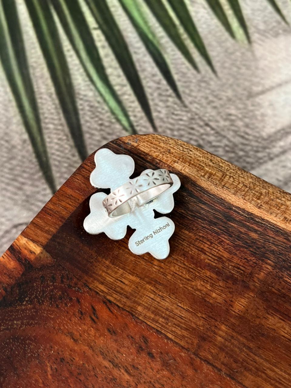 Handmade Sterling Silver Cotton Candy Adjustable Ring "Signed Nizhoni"