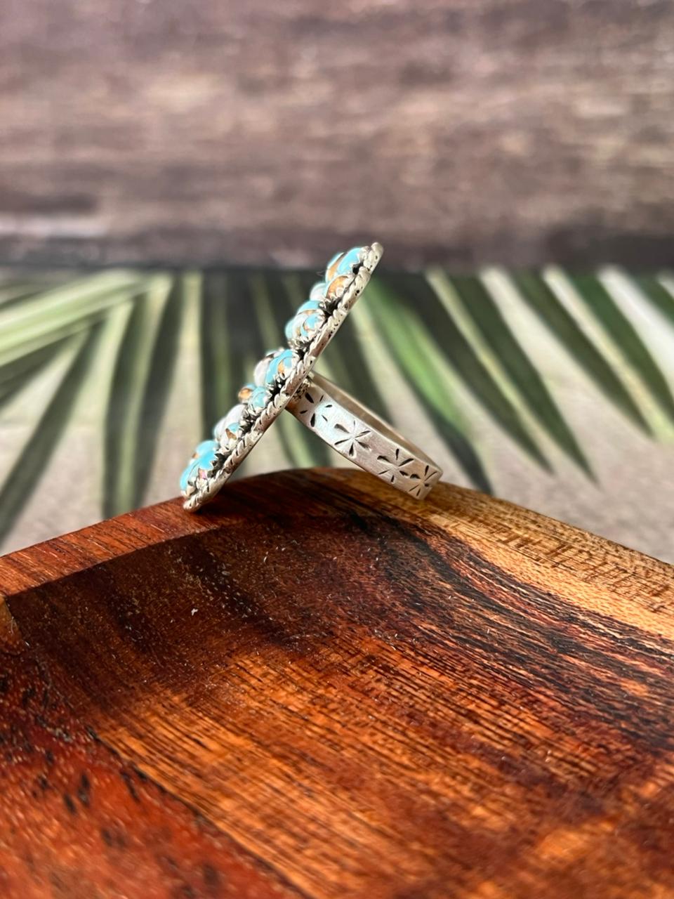 Handmade Sterling Silver Cotton Candy Adjustable Ring "Signed Nizhoni"