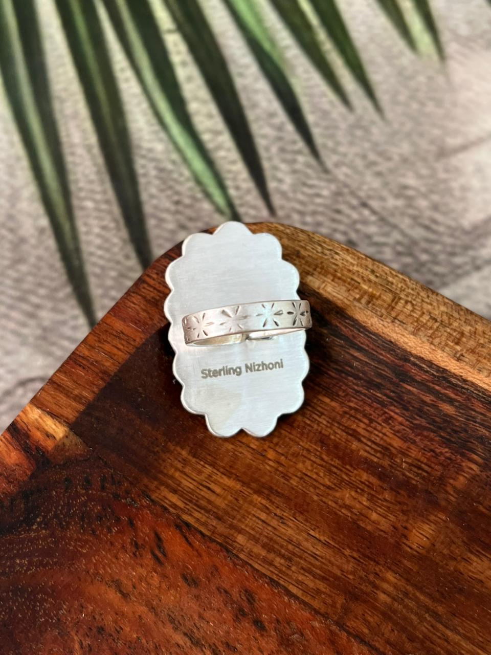 Handmade Sterling Silver Cotton Candy Adjustable Ring "Signed Nizhoni"