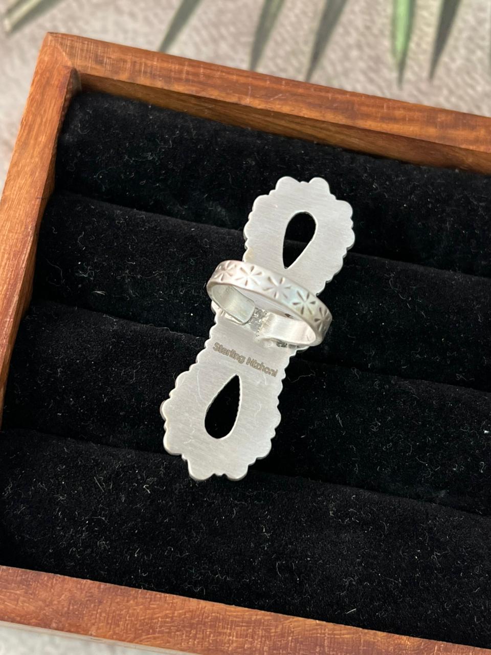 Handmade Sterling Silver Cotton Candy Adjustable Ring "Signed Nizhoni" (9)