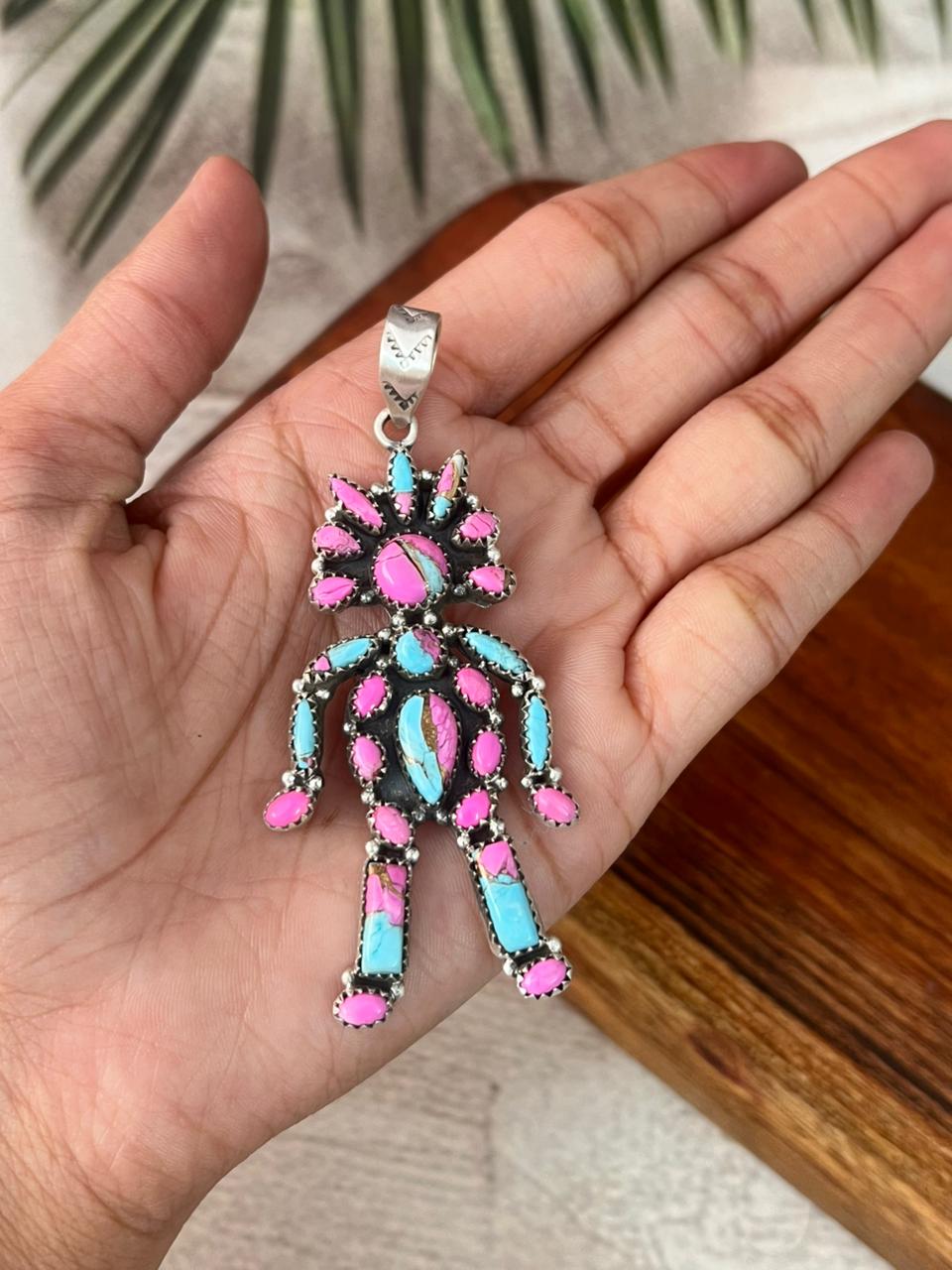 Handmade Sterling Silver Cotton Candy Pendant "Signed Nizhoni"