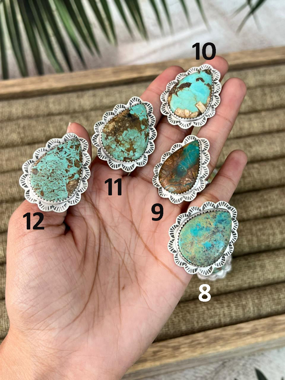 Handmade Sterling Silver Manassa Turquoise Adjustable Ring "Signed Nizhoni"