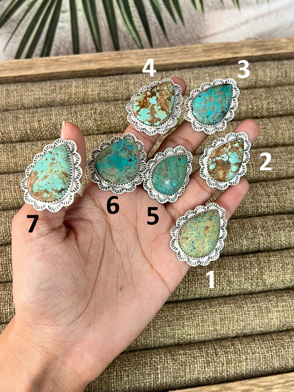 Handmade Sterling Silver Manassa Turquoise Adjustable Ring "Signed Nizhoni"