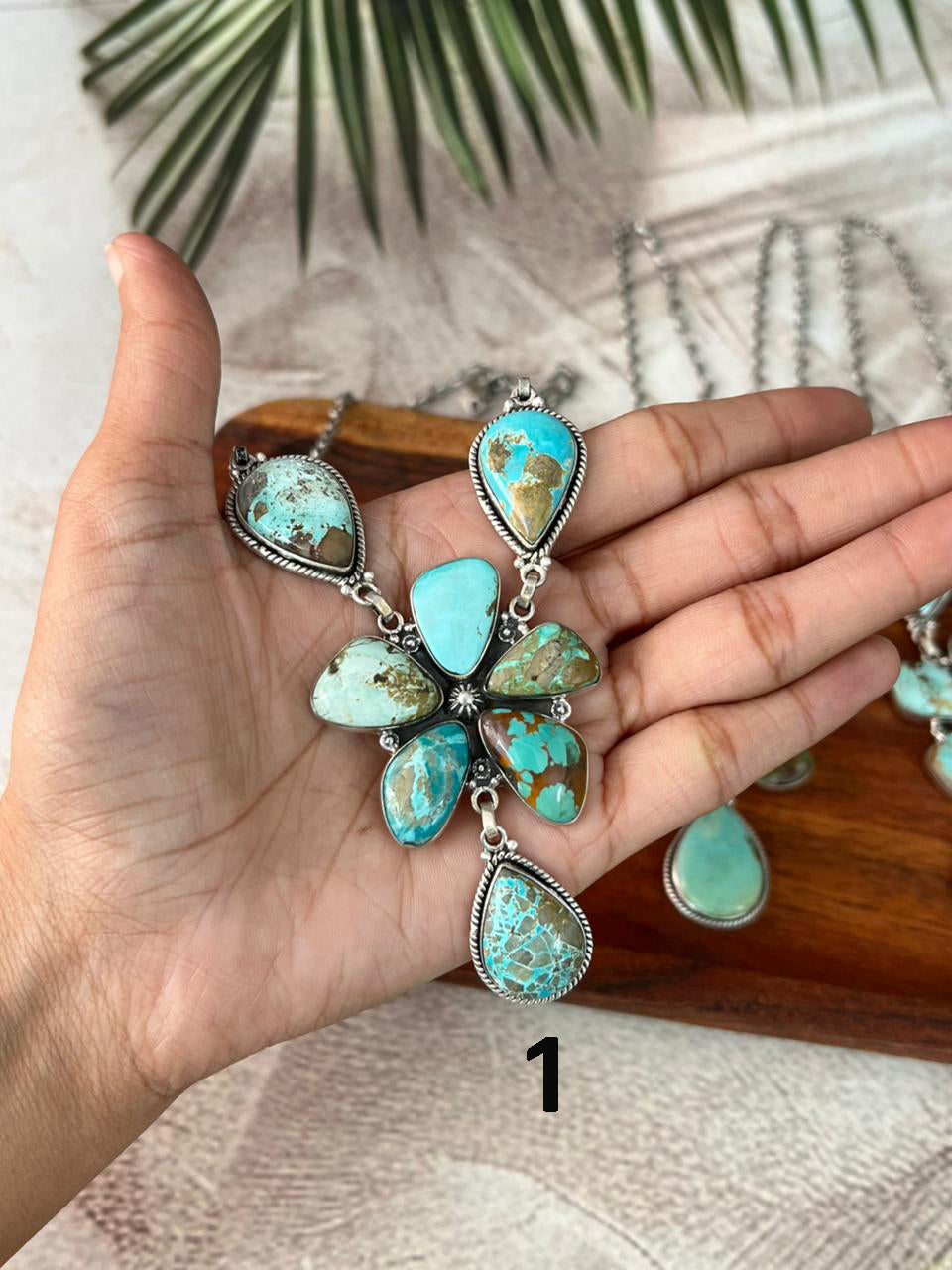 Handmade Sterling Silver Royston Turquoise Necklace "Signed Nizhoni"