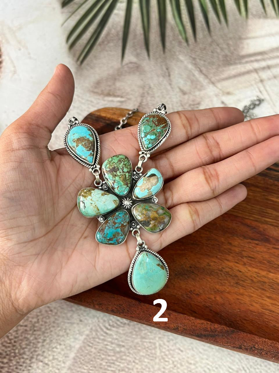 Handmade Sterling Silver Royston Turquoise Necklace "Signed Nizhoni"