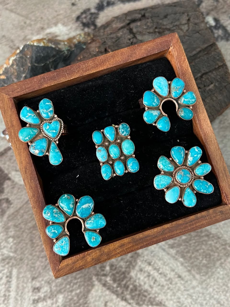 Handmade White Water Turquoise Copper Collection: Adjustable Ring Signed Nizhoni