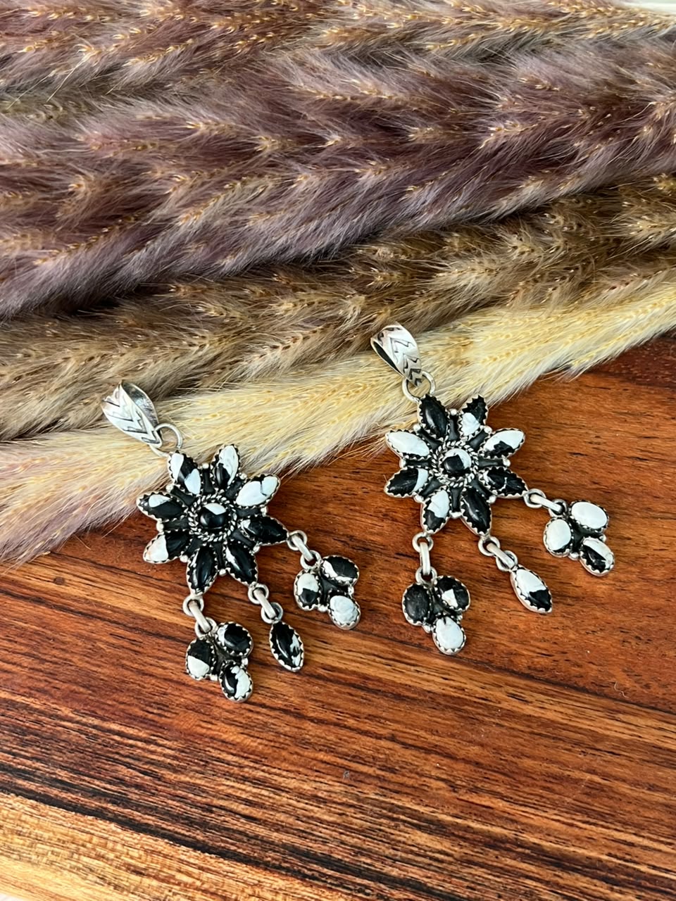 Handmade Sterling Silver White Buffalo Pendant Signed Nizhoni