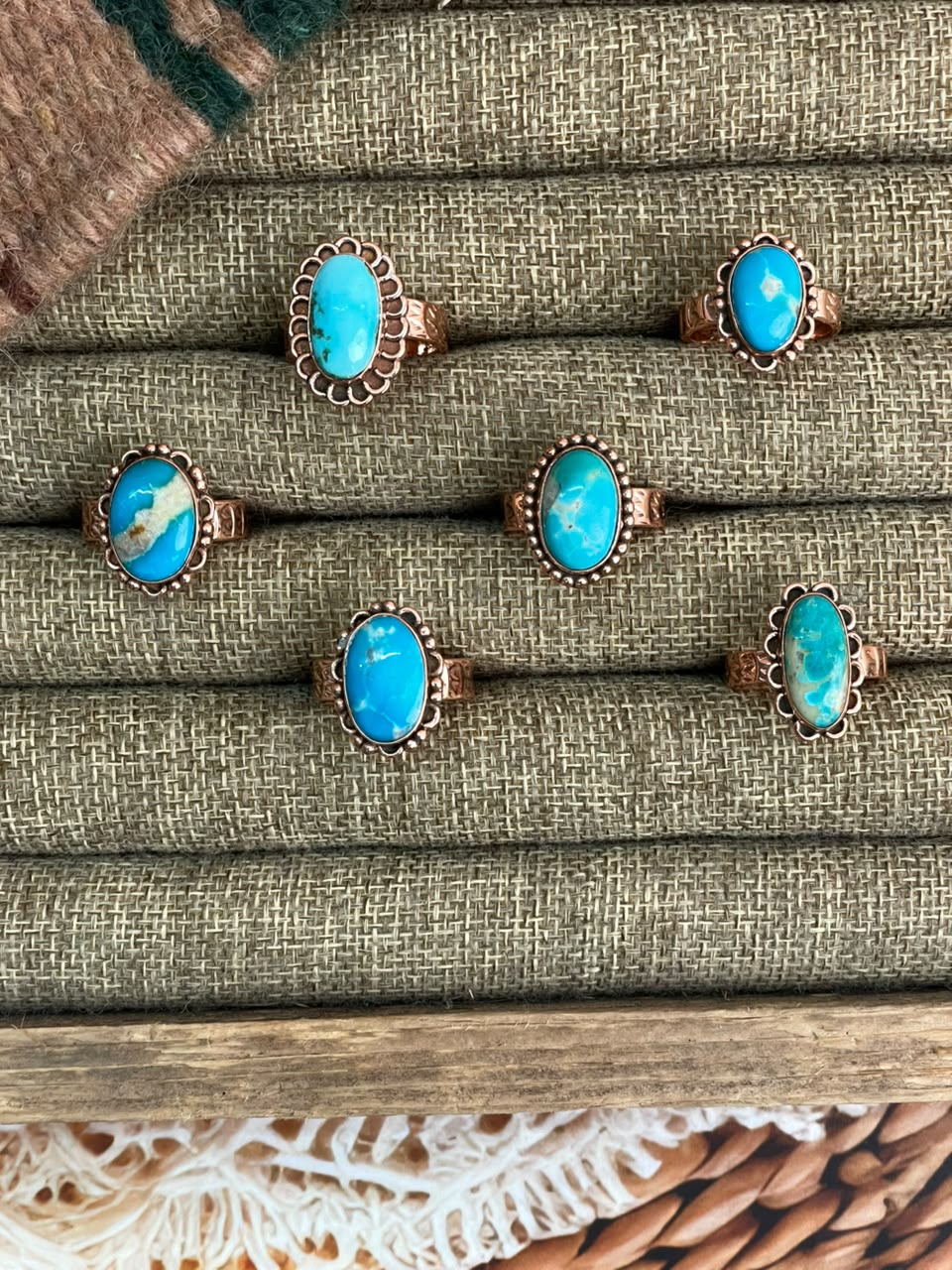 Handmade Hardy Pit Copper Collection: Adjustable Ring Signed Nizhoni