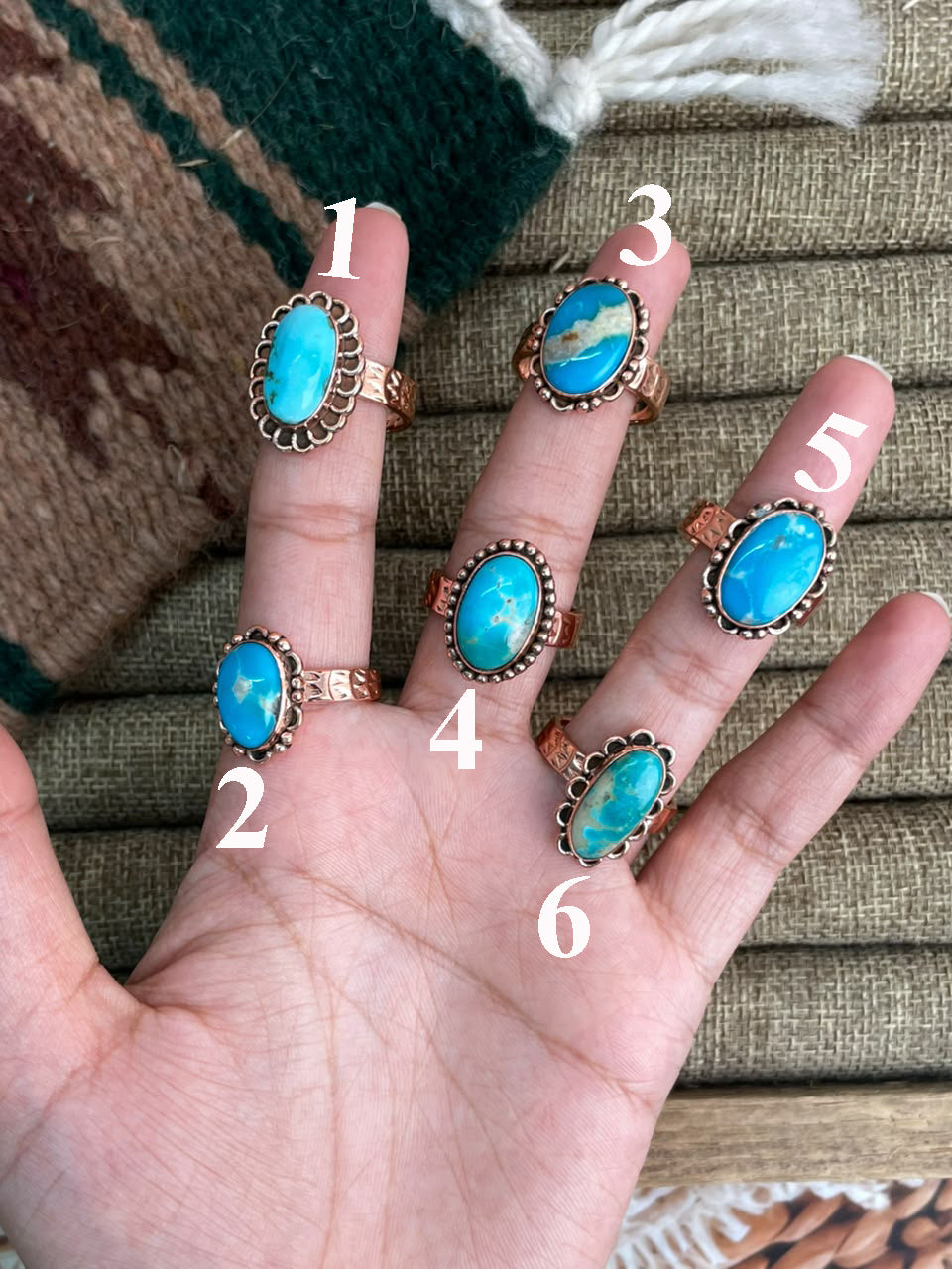 Handmade Hardy Pit Copper Collection: Adjustable Ring Signed Nizhoni