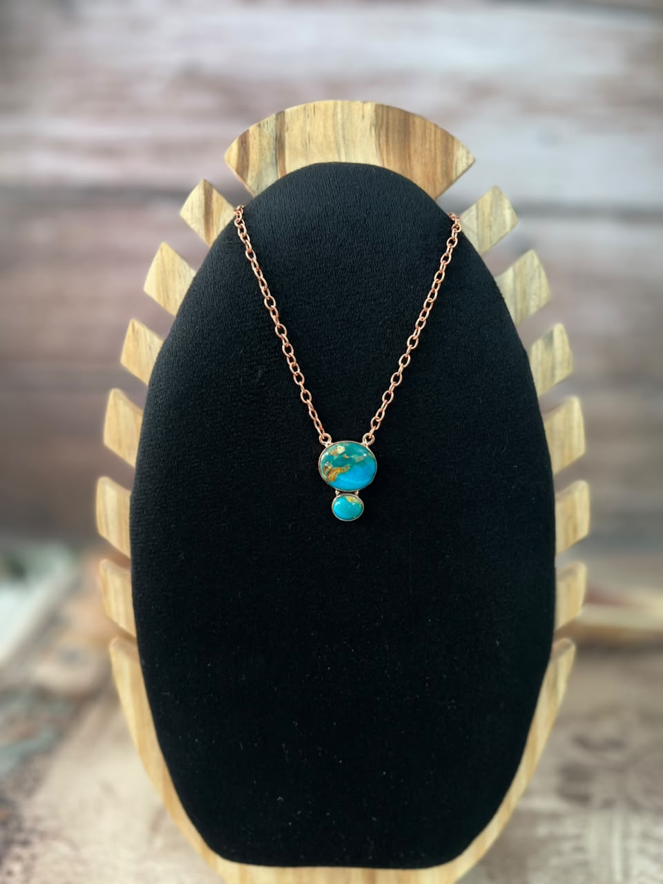 Handmade Hardy Pit Copper Collection: Necklace Signed Nizhoni