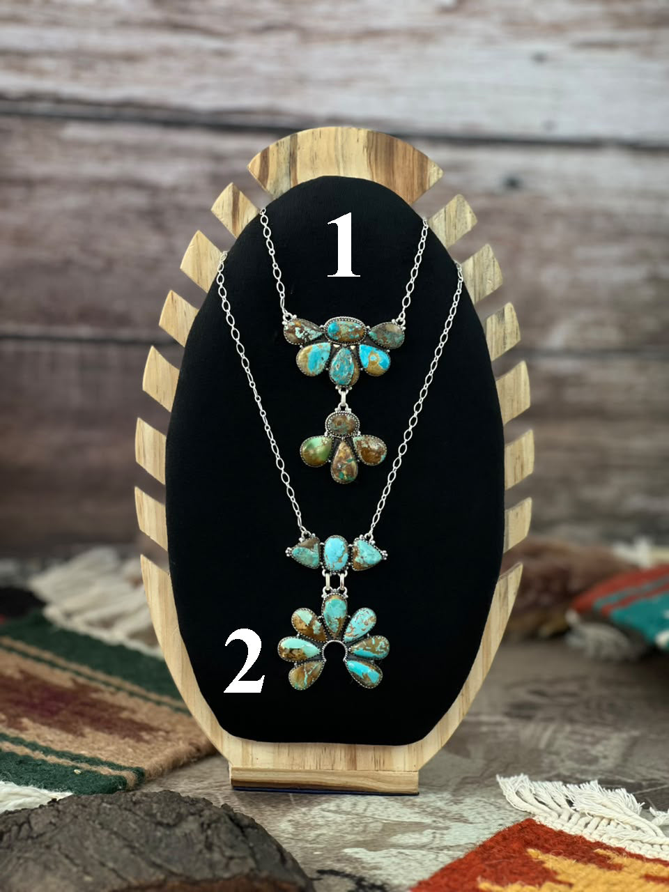 Handmade Sterling Silver Royston Turquoise Necklace Signed Nizhoni
