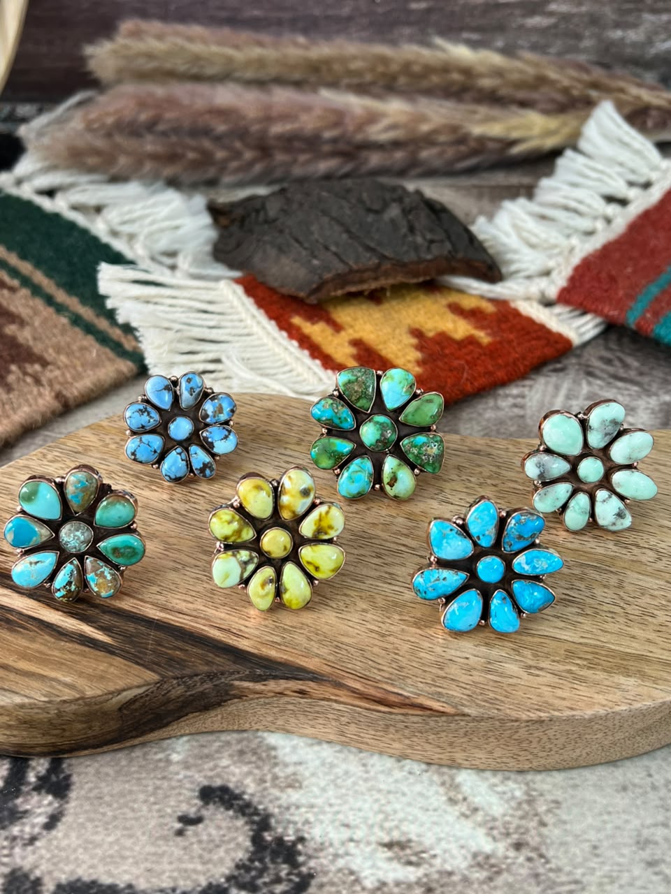 Handmade Royston, Paloma, Palomino, Sierra Bella, Sonoran Mountain and Golden Hills Turquoise Copper Collection: Adjustable Ring Signed Nizhoni