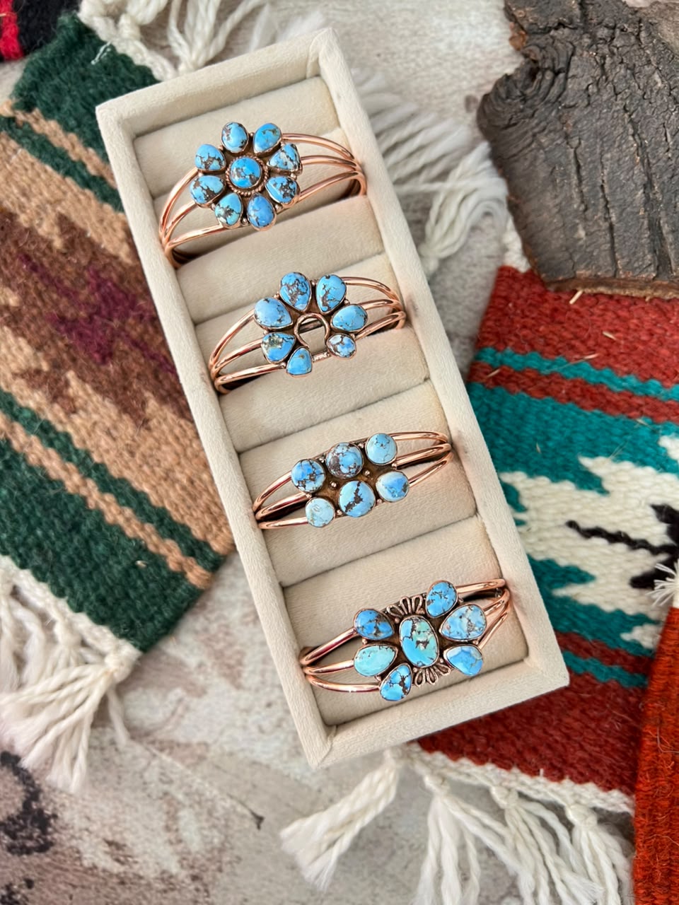Handmade Golden Hills Turquoise Copper Collection: Cuff Bracelet