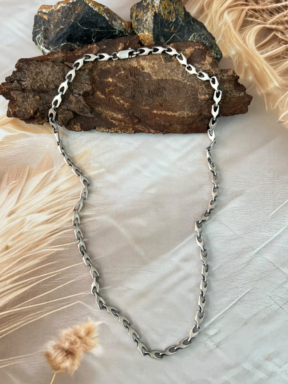 Handmade Sterling Silver Necklace Signed Nizhoni