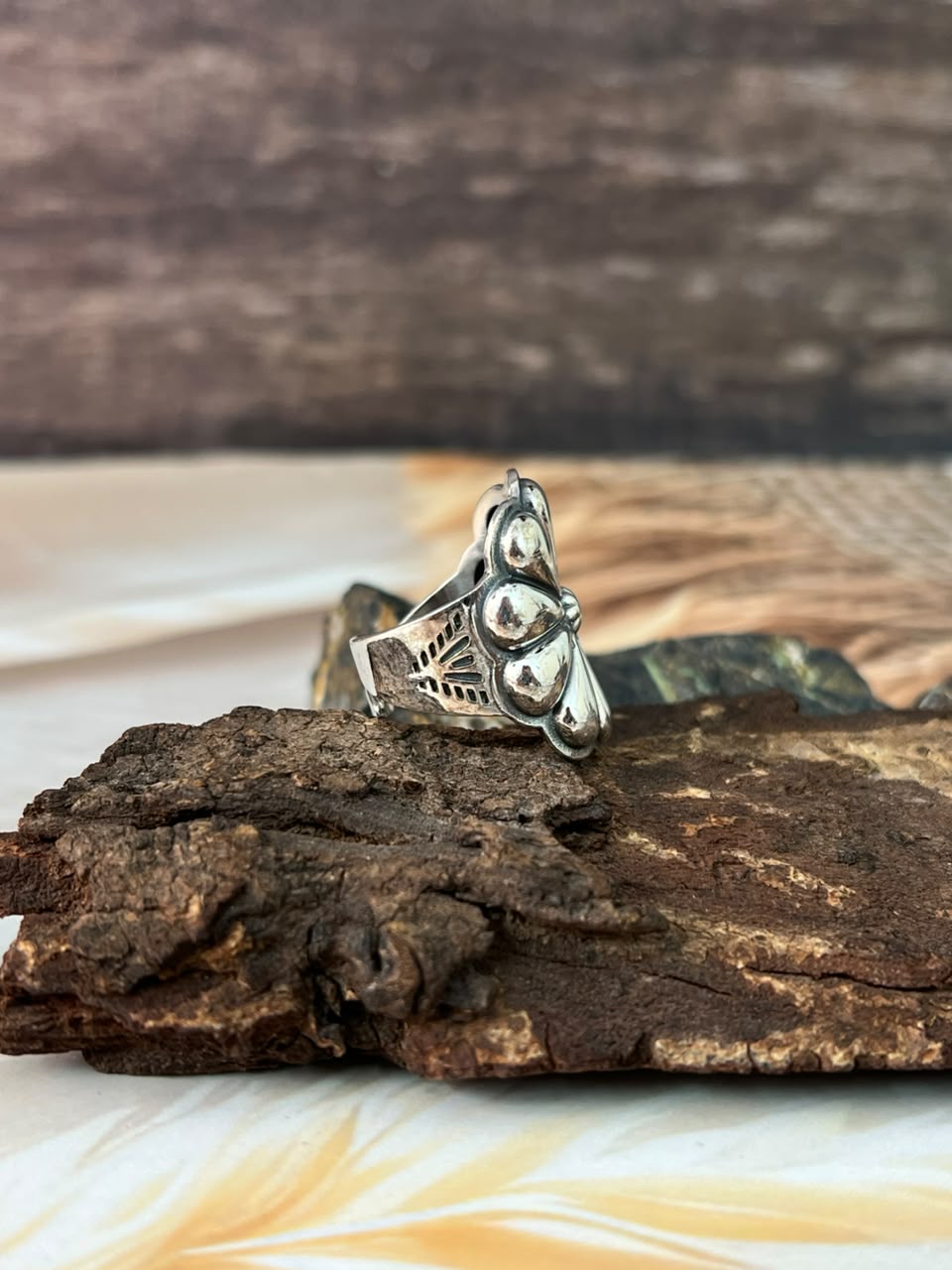 Handmade Sterling Silver Shiny Adjustable Flower Ring Leslies Fav