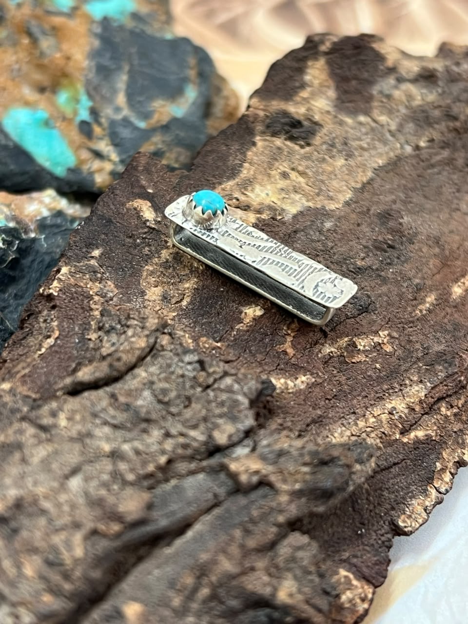 Handmade Sterling Silver Kingman Turquoise Watch Charm Signed Nizhoni