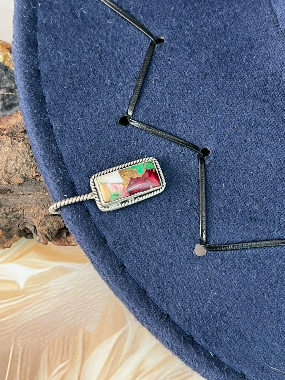 Handmade Sterling Silver Christmas Dahlia Collection: Hat Pin Signed Nizhoni