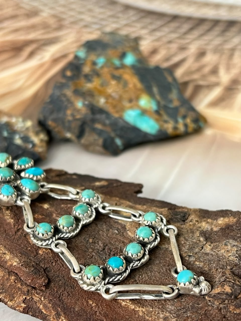 Handmade Sterling Silver Kingman Turquoise Pendant Signed Nizhoni