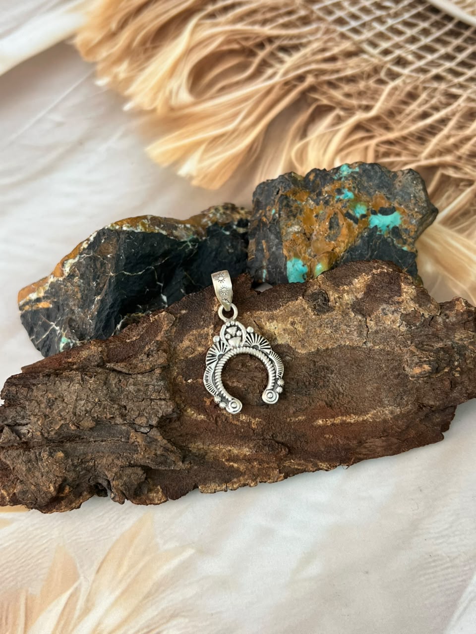 Handmade Sterling Silver Naja Pendant Signed Nizhoni