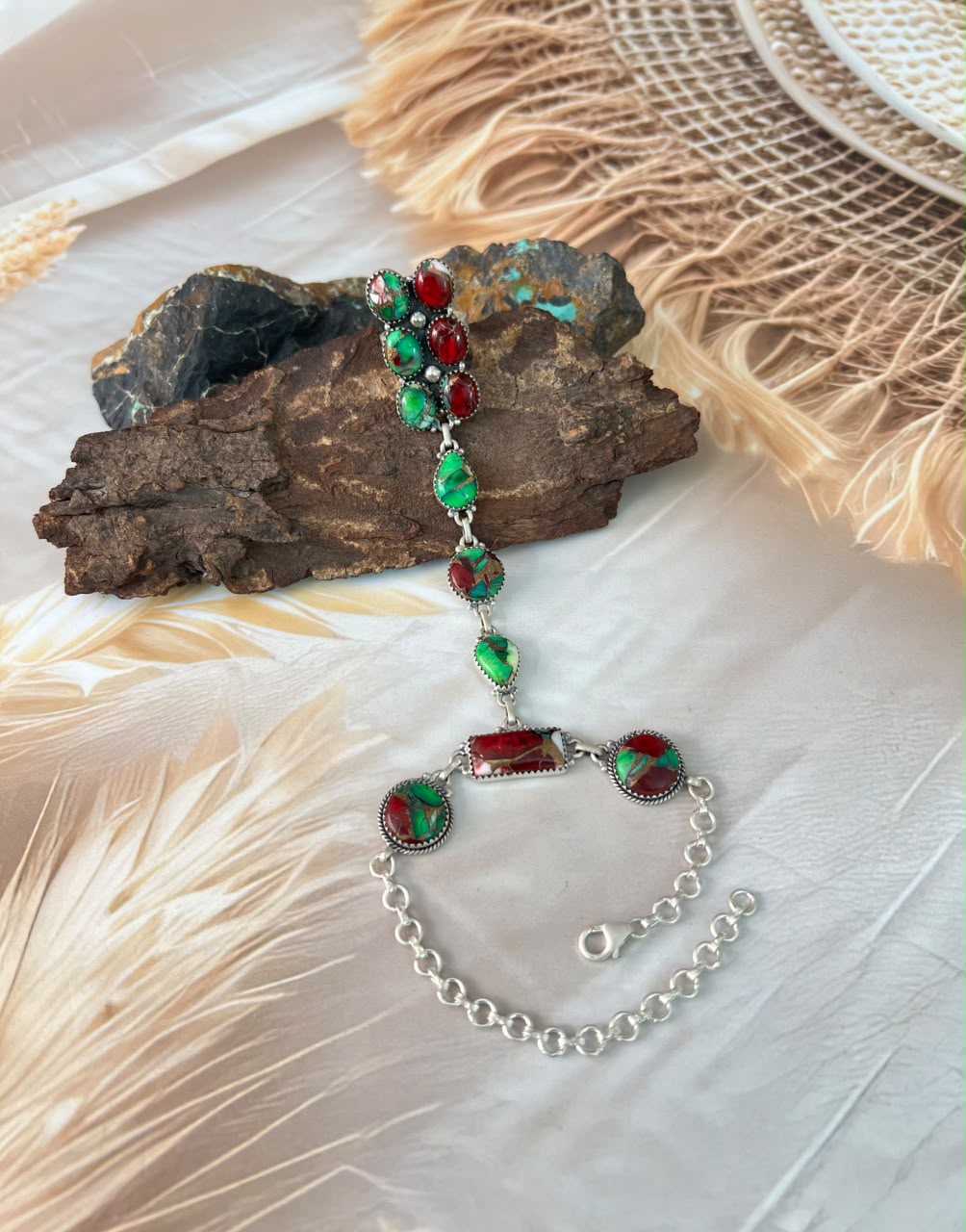 Handmade Sterling Silver Christmas Dahlia Collection: Hand Harness Signed Nizhoni