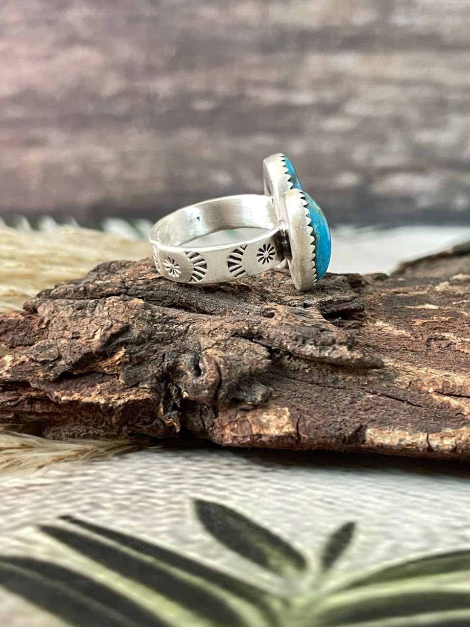 Handmade Sterling Silver Sierra Bella Turquoise Adjustable Ring Signed Nizhoni (3)
