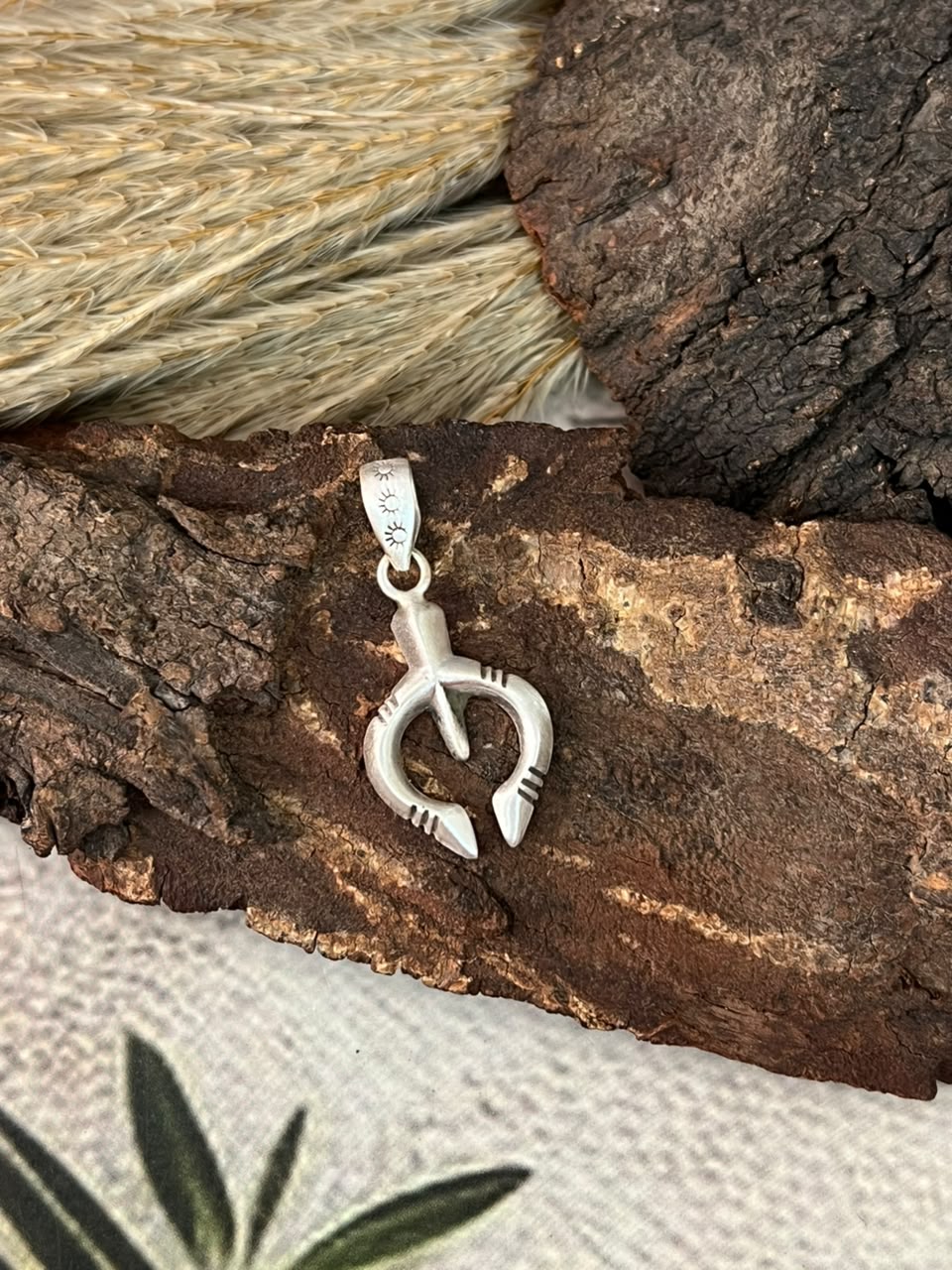 Handmade Sterling Silver Naja Pendant Signed Nizhoni