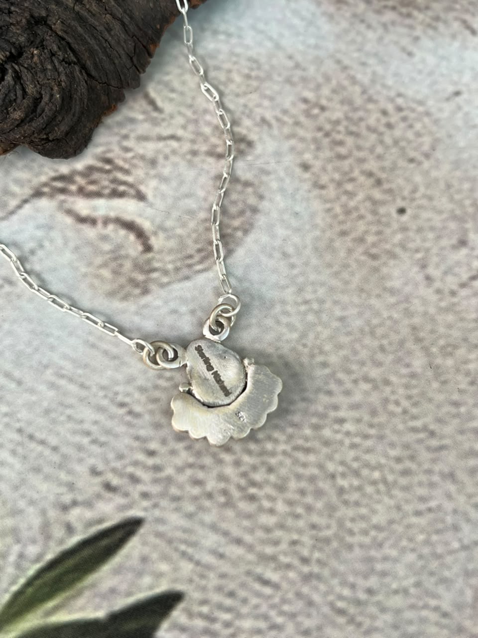 Handmade Sterling Silver Kingman Turquoise Necklace Signed Nizhoni