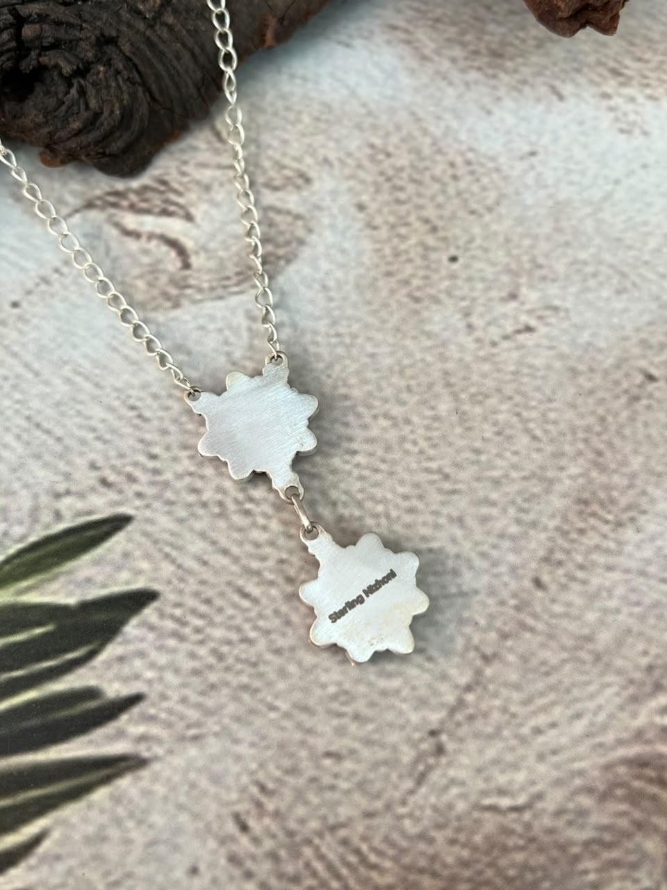Handmade Sterling Silver Cotton Candy Necklace Signed Nizhoni